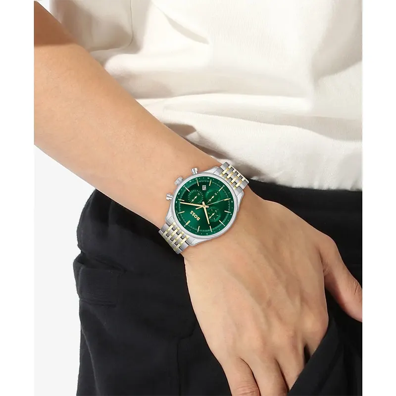 Hugo Boss Gregor Chronograph Green Dial Men's Watch | 1514081